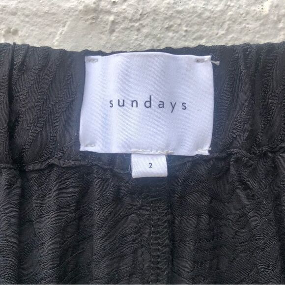SUNDAYS Black Jacquard Tapered High Rise Trouser Pants Size 2 Zebra Print - Picture 7 of 12